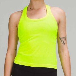 Lululemon Swiftly Tech Racerback 2.0 *Race Length Highlight Yellow Size 4